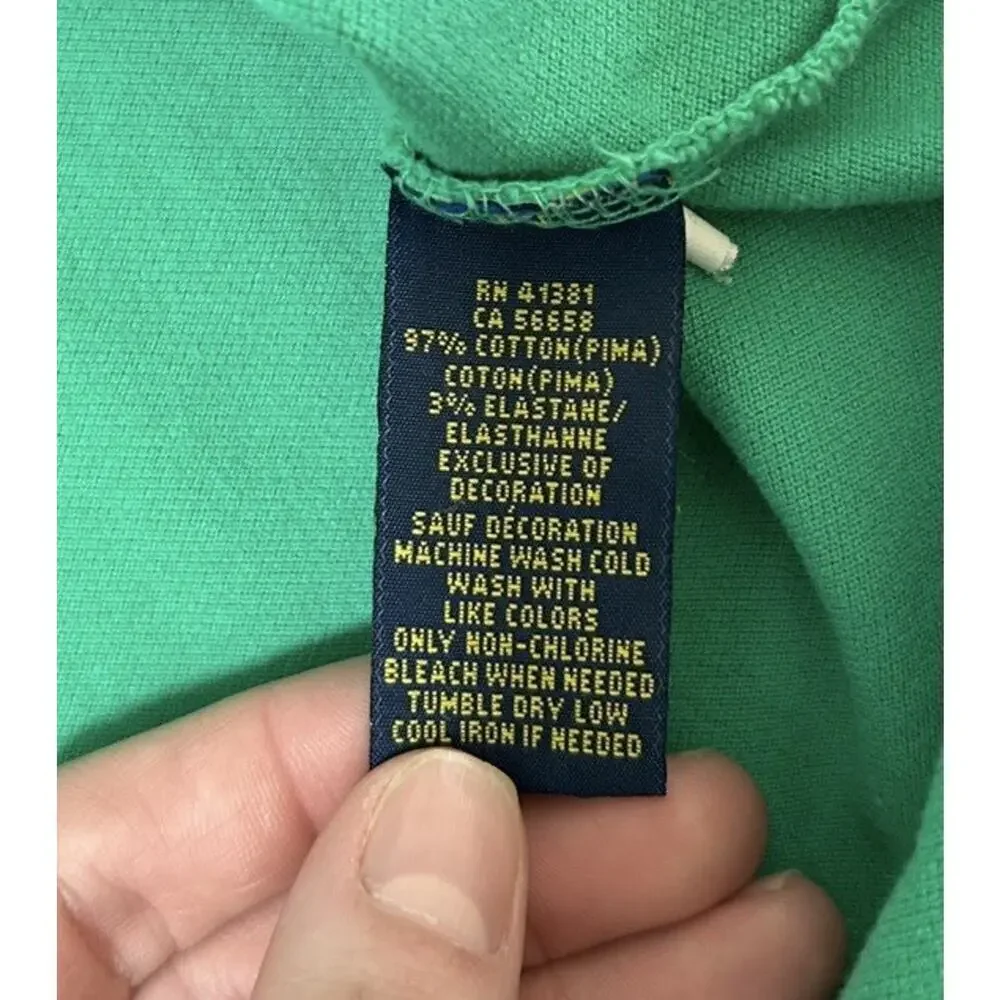 Polo Ralph Lauren Men's Green Classic Short Sleeve Cotton Polo Shirt Size XL